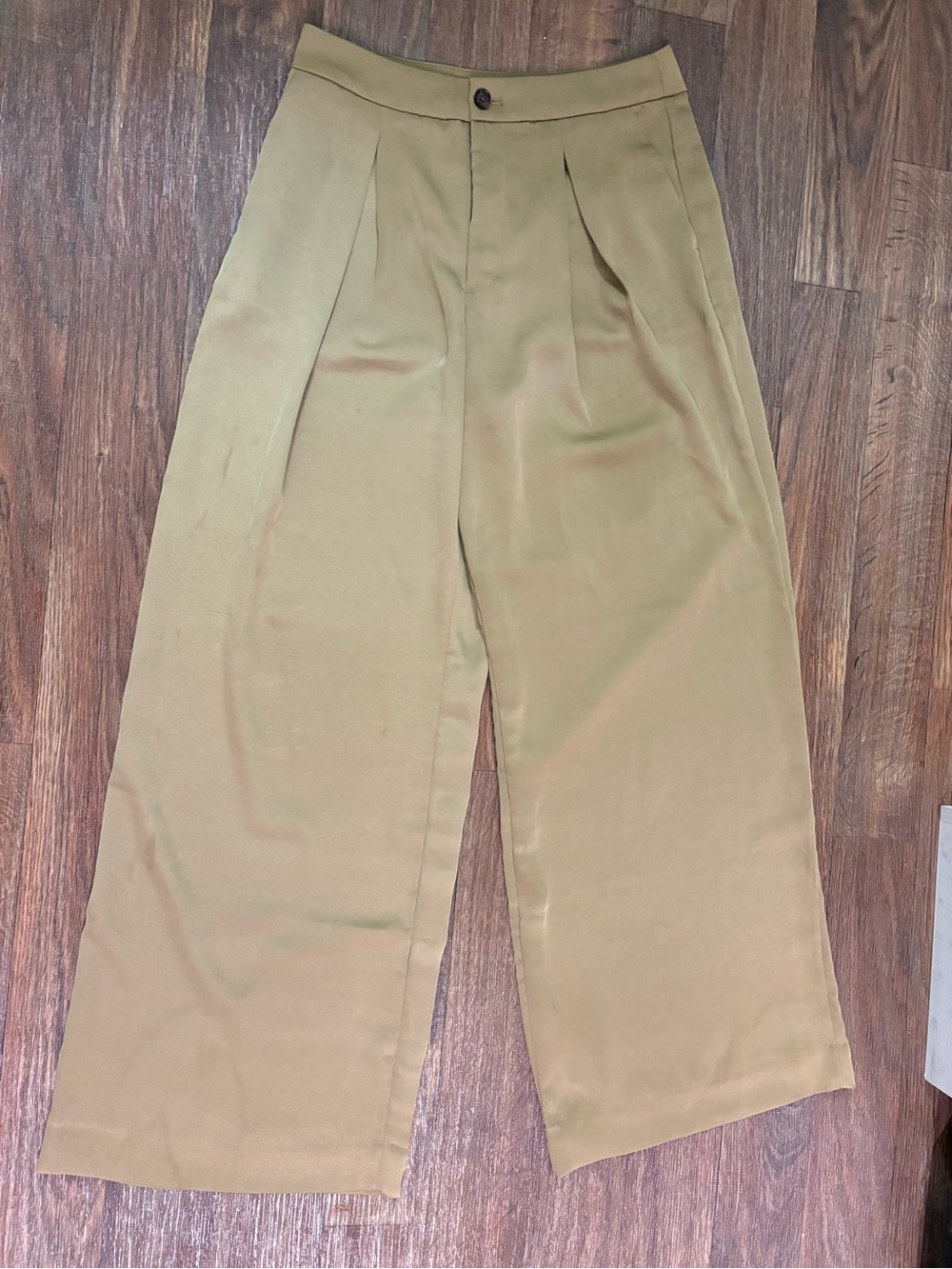 Banana Republic High-Waist Wide Leg Pants in color camel